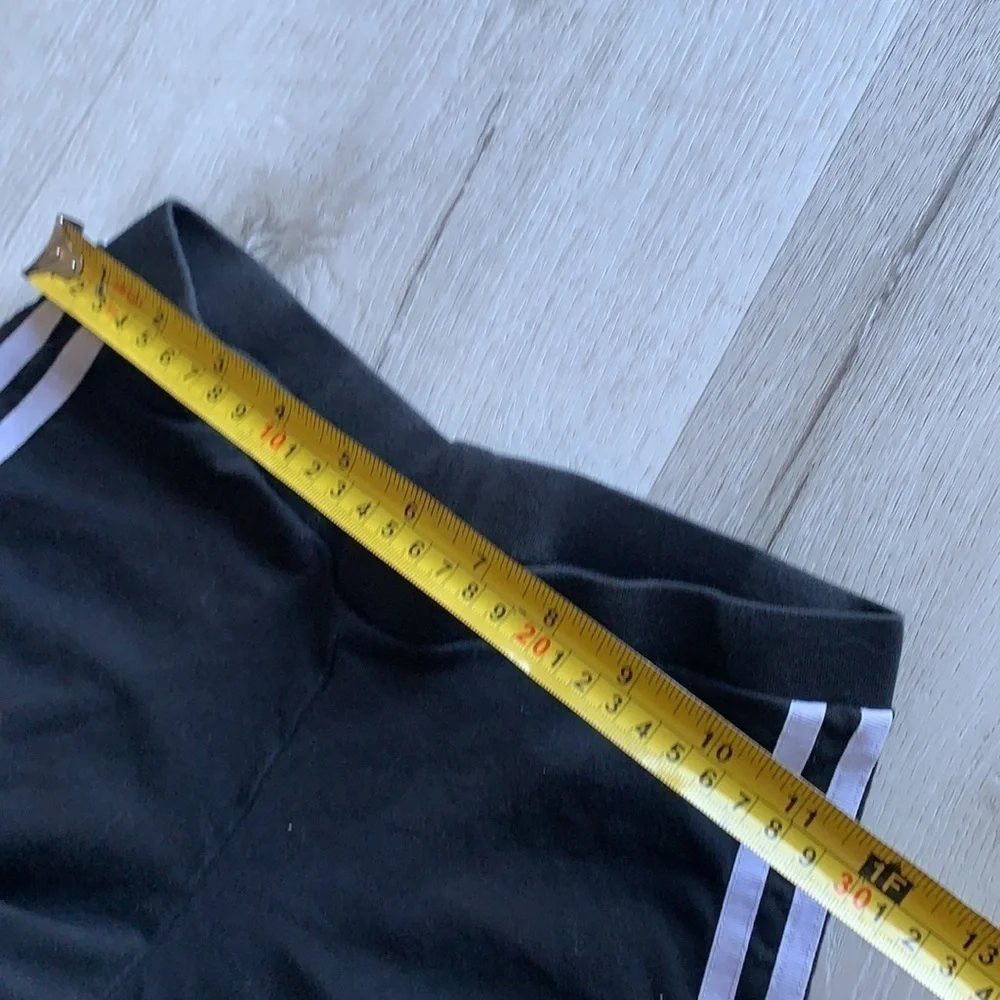 Adidas Three Stripe Black and White Leggings logo embroidered cotton casual S‎ - Picture 5 of 10